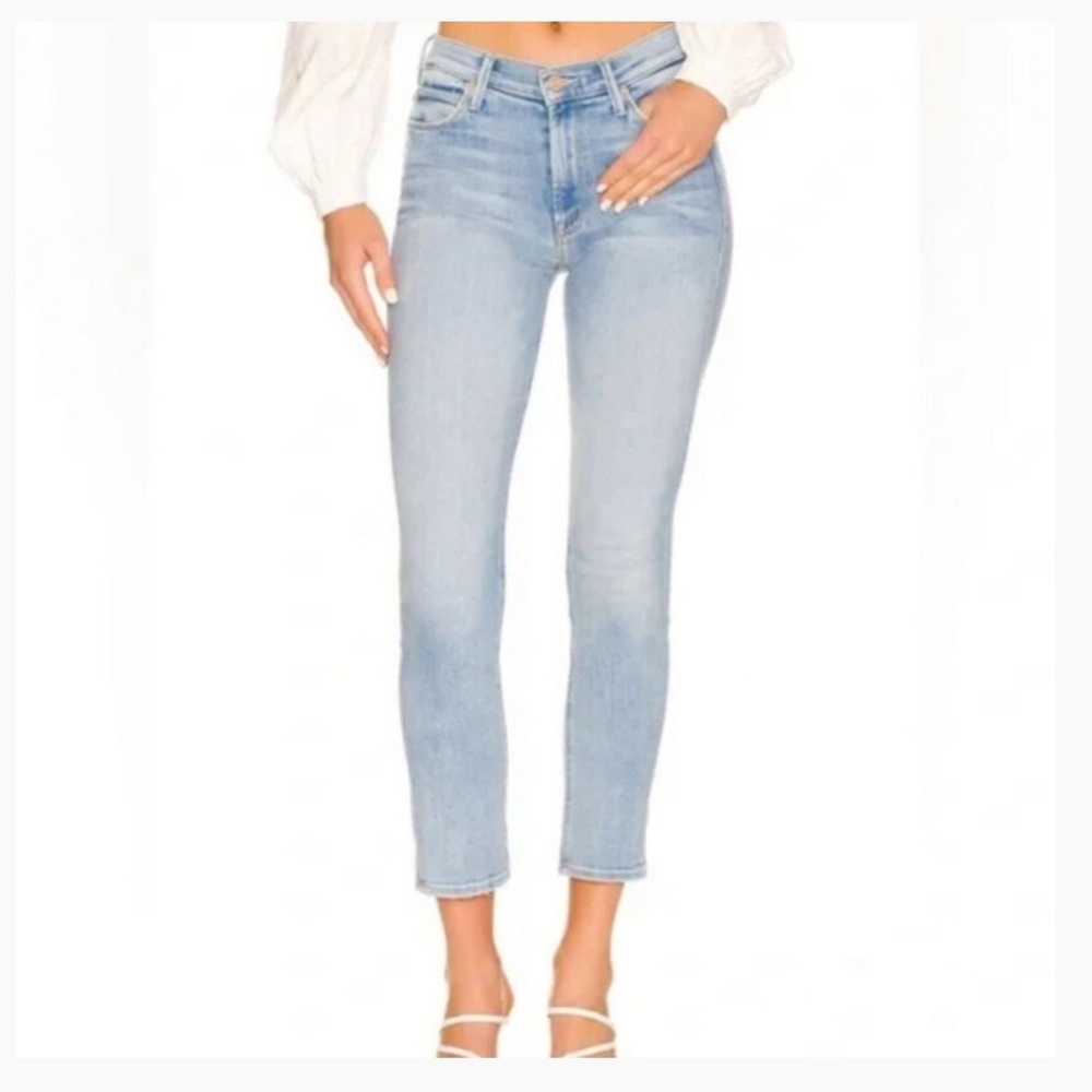 Mother The Mid Rise Dazzler Flood Jeans in Sweet Petals Size 25